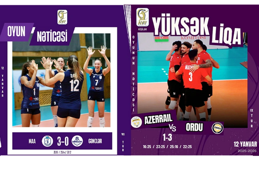 Next matches held in Azerbaijan Championship among women’s and men’s volleyball players
