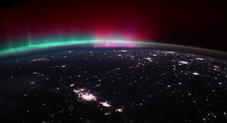 Japanese astronaut captures images of the Northern Lights from space