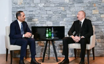 President Ilham Aliyev met with the Prime Minister and Minister of Foreign Affairs of Qatar in Davos