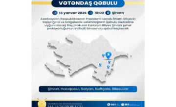 Chief Prosecutor to receive citizens in Shirvan