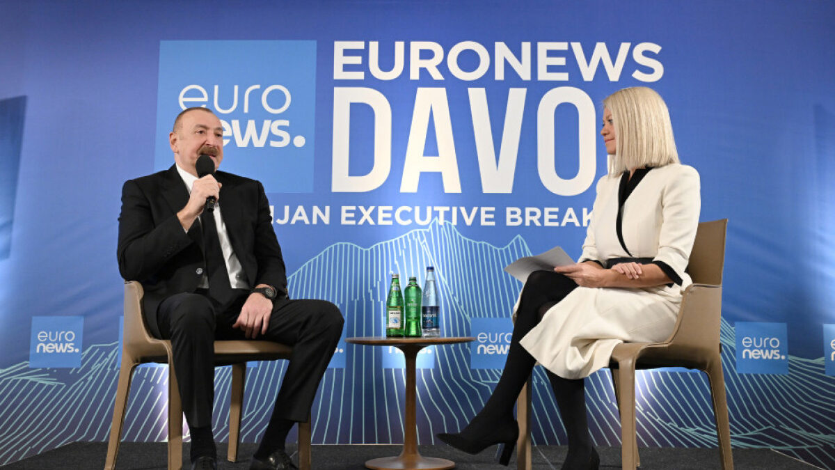 President Ilham Aliyev interviewed Euronews in Davos – PHOTO