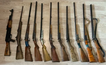 Illegal weapons and ammunition were discovered