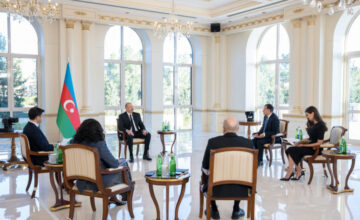 President Ilham Aliyev interviewed local TV channels