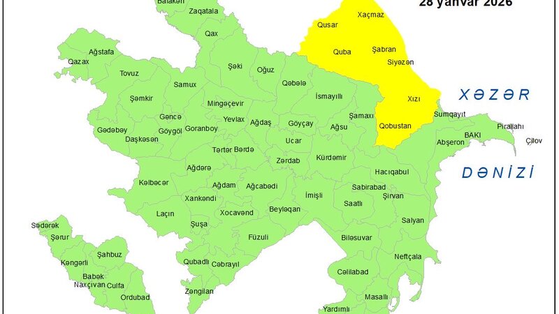Yellow warning issued due to windy weather conditions