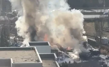 Six trucks carrying alcohol burned in Ankara