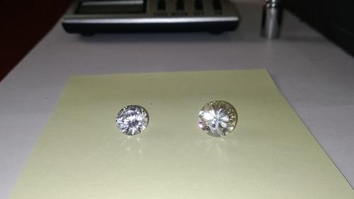 Diamonds seized from person arriving from Dubai