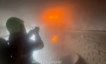 Fire in a store in Sabail district