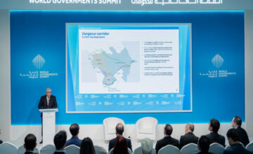 Samir Sharifov speaks about the strategic importance of the Zangezur Corridor at an international forum