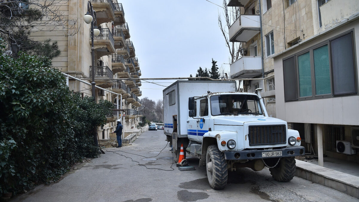 370 meters of water line replaced with a new one in Sabail district