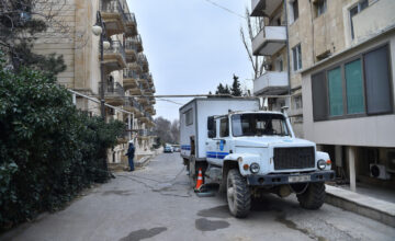 370 meters of water line replaced with a new one in Sabail district
