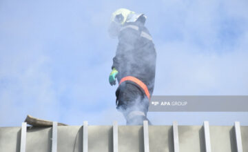 Fire in Imishli, there are injuries