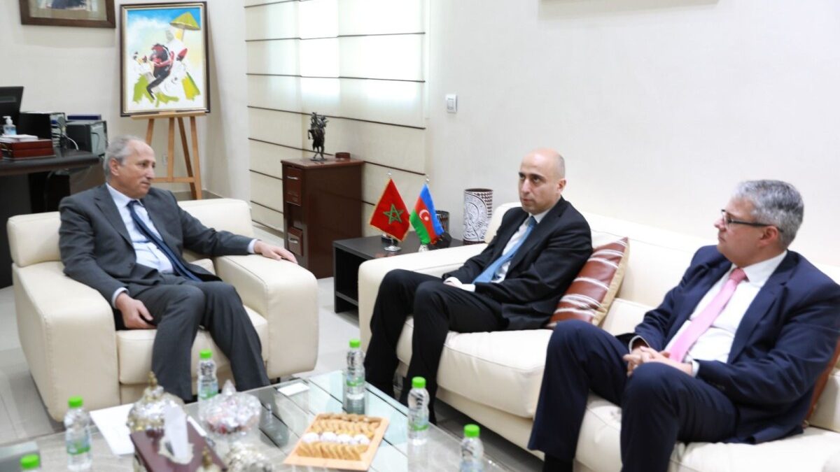 Emin Amrullayev meets with his Moroccan counterpart