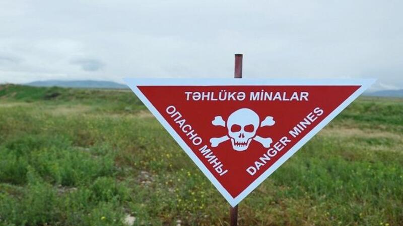 ANAMA employee hit by a mine in the village of Mukhtar in Khojaly
