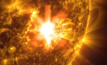 Four major explosions in a row on the Sun