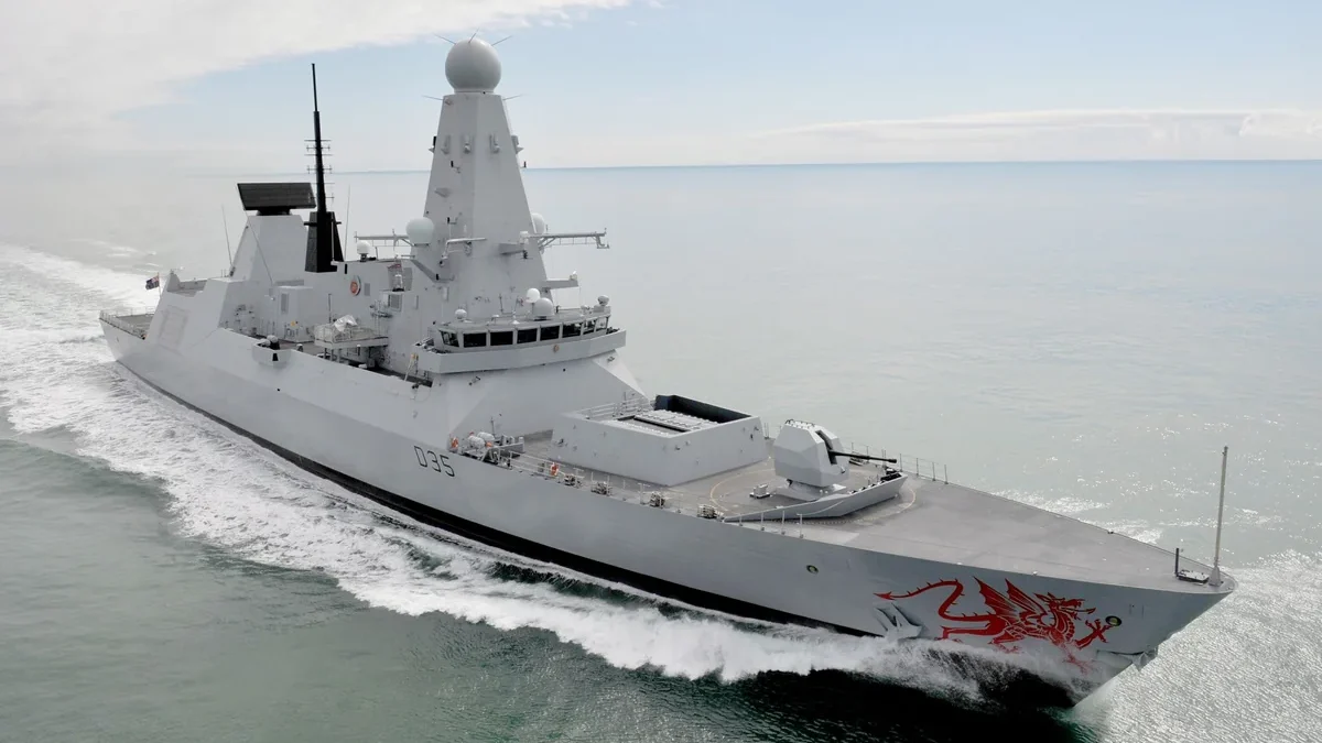 British ‘HMS Dragon’ ship heads to the Eastern Mediterranean