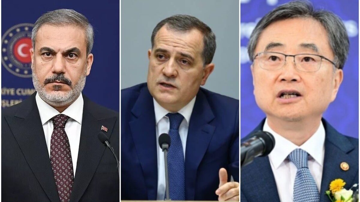 Hakan Fidan discussed possible steps to reduce tension in the region with the Foreign Ministers of Azerbaijan and South Korea