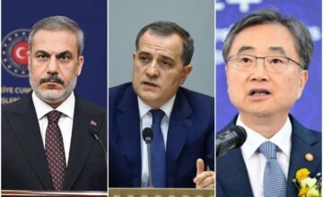 Hakan Fidan discussed possible steps to reduce tension in the region with the Foreign Ministers of Azerbaijan and South Korea
