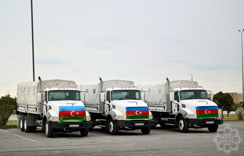 Humanitarian aid sent to Iran by order of the President of Azerbaijan