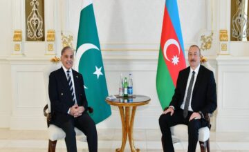 President Ilham Aliyev congratulated Shahbaz Sharif