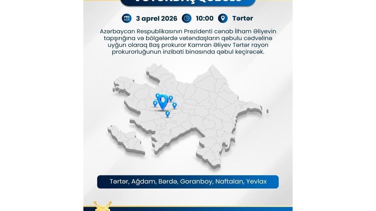 Prosecutor General to receive citizens in Tartar