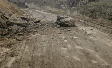 Rockslide occurred in Ordubad due to heavy rains – PHOTO