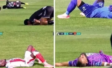 Footballers lost consciousness during the match