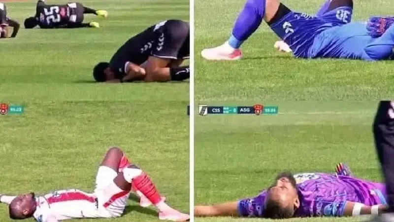Footballers lost consciousness during the match