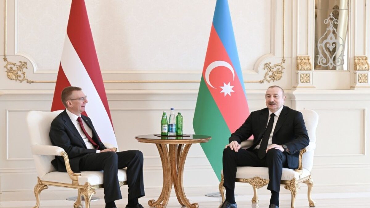 President Ilham Aliyev held a one-on-one meeting with the President of Latvia