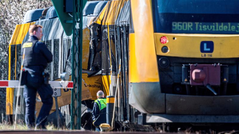 17 people injured in train collision in Denmark