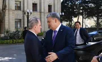 Jeyhun Bayramov received his Kazakh counterpart
