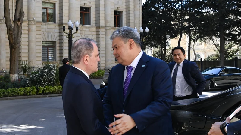 Jeyhun Bayramov received his Kazakh counterpart