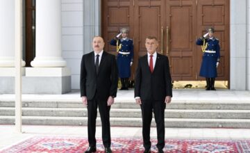 Official welcoming ceremony of Czech Prime Minister Andrej Babiš held in Gabala