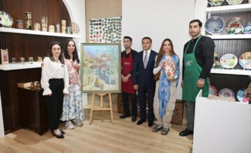 Leyla Aliyeva and Arzu Aliyeva visited the “ABAD” Ceramics and Applied Arts Center in Sheki