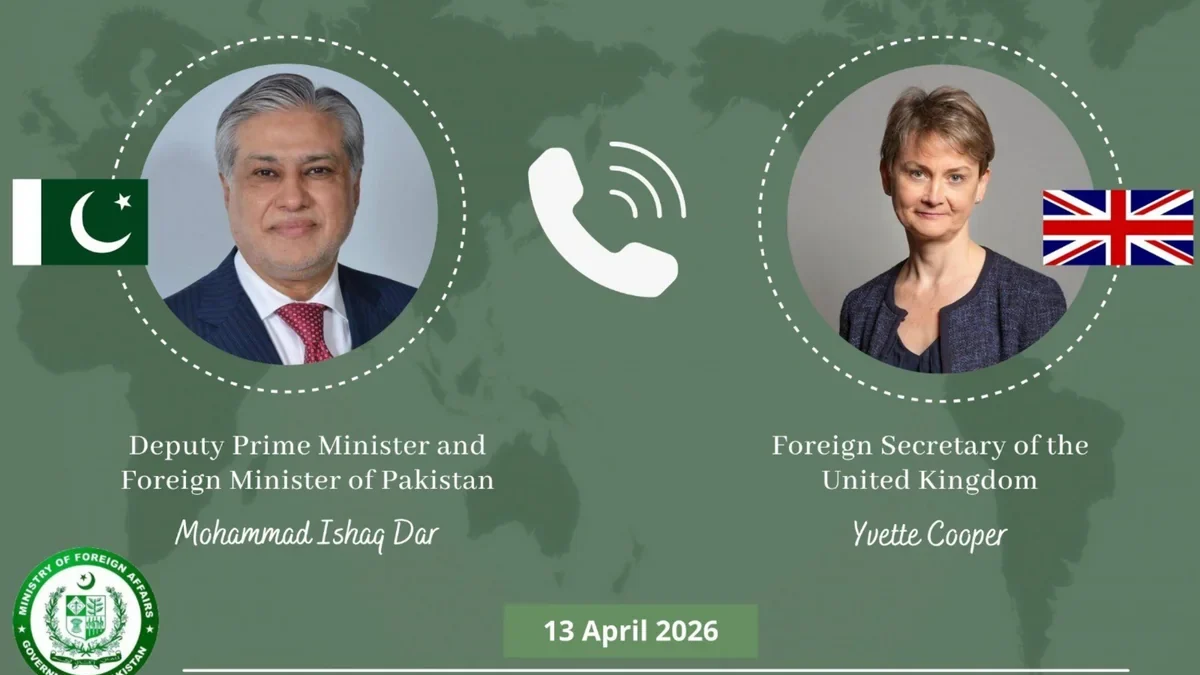Ishaq Dar and Yvette Cooper discussed US-Iran talks and the situation in the region