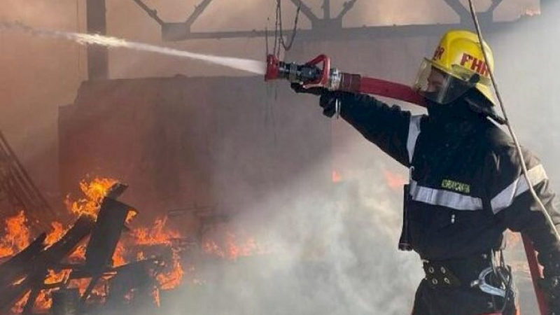 Fire in a one-room house in Sabunchu