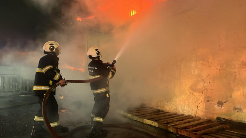 One person died in a fire in Jalilabad