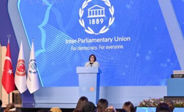 Sahiba Gafarova spoke at the Women Parliamentarians Forum in Istanbul