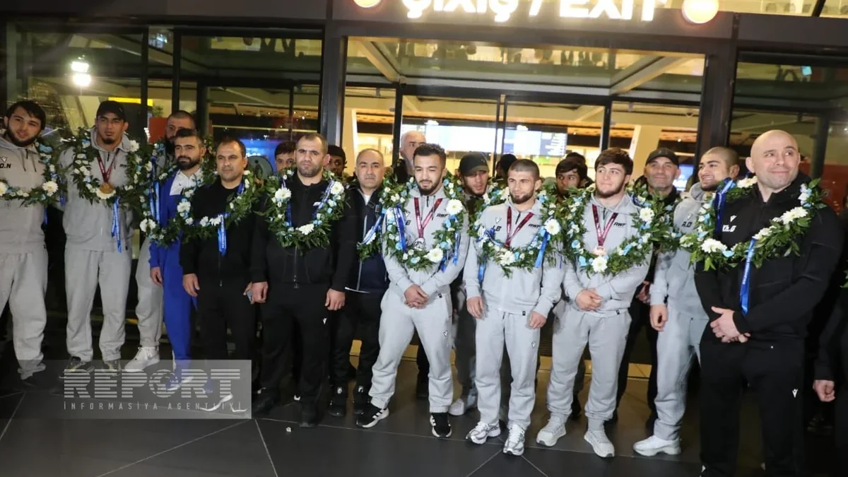 Azerbaijani wrestlers participating in the European Championship have returned to their homeland