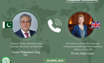 Ishaq Dar and the UK Foreign Secretary discussed the regional situation