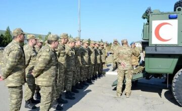 Training assembly with military personnel has begun