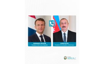 Emmanuel Macron called the President of Azerbaijan