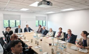 Emin Amrullayev visited the University of Warwick in the UK