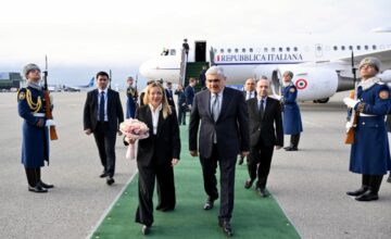 Italian Prime Minister Giorgia Meloni has arrived in Azerbaijan