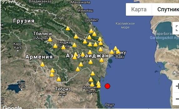 Earthquake occurred in the Caspian Sea