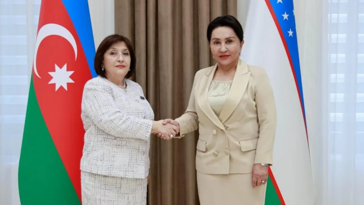 The Speaker of the Milli Majlis met with the Chairperson of the Senate of the Oliy Majlis of Uzbekistan