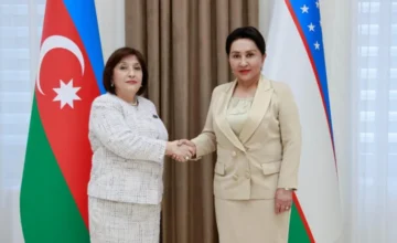 The Speaker of the Milli Majlis met with the Chairperson of the Senate of the Oliy Majlis of Uzbekistan