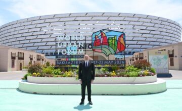 President familiarized himself with the work carried out in connection with WUF13 at the Baku Olympic Stadium