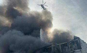 21,000 square meters of warehouse burned in a fire in Lokbatan