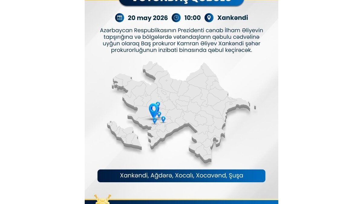 Prosecutor General to receive citizens in Khankendi