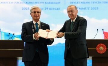 President Erdogan awarded state order in Kazakhstan